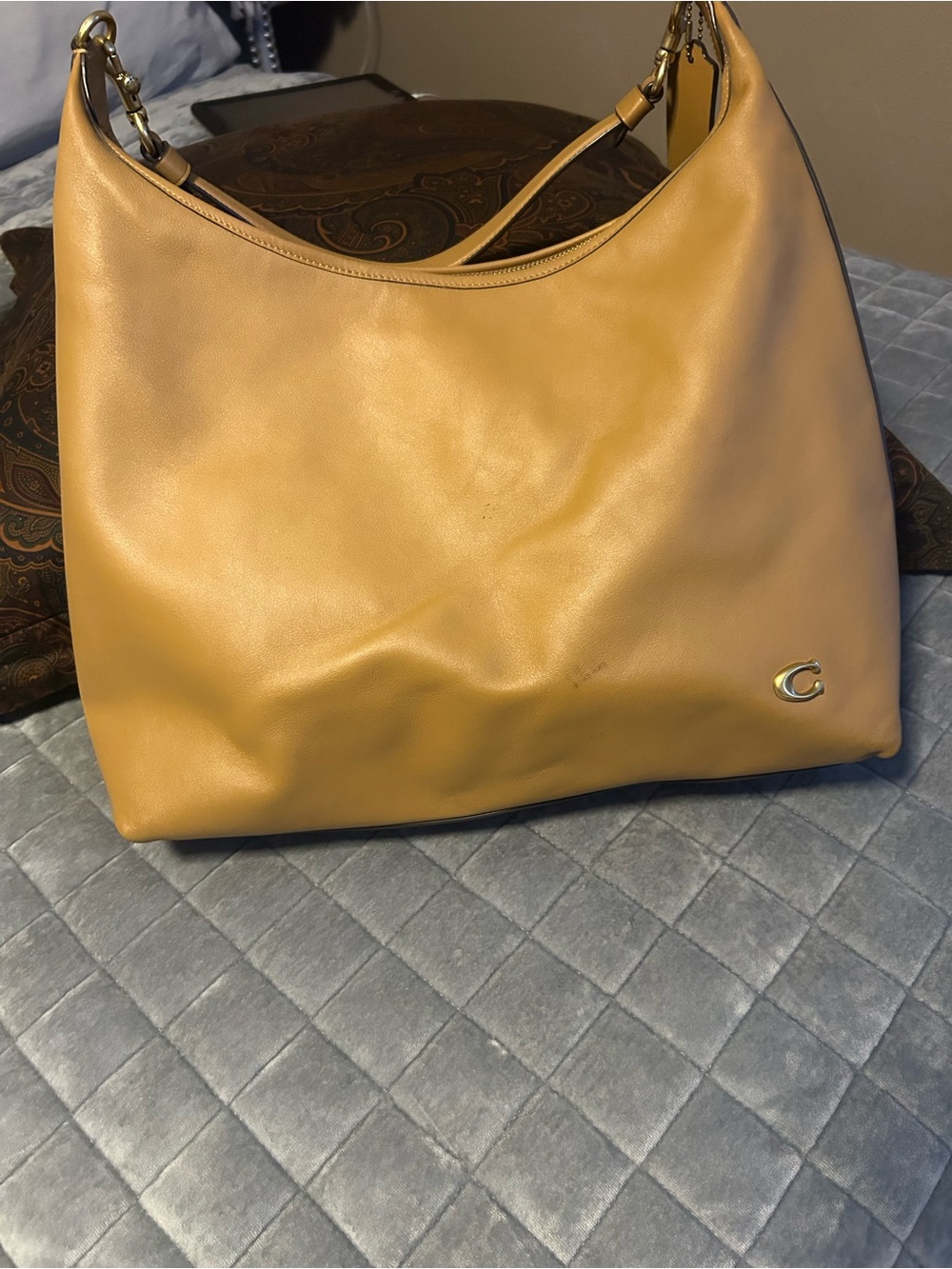 Coach Honey Juliet 38 Leather Shoulder Hobo Bag